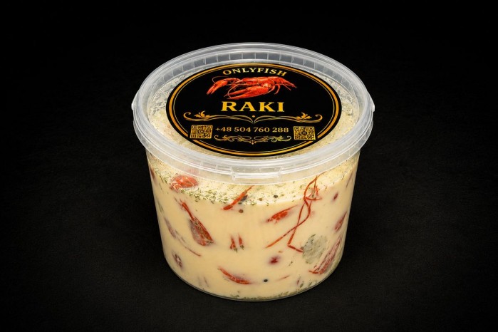 Raki gotowane w śmietance